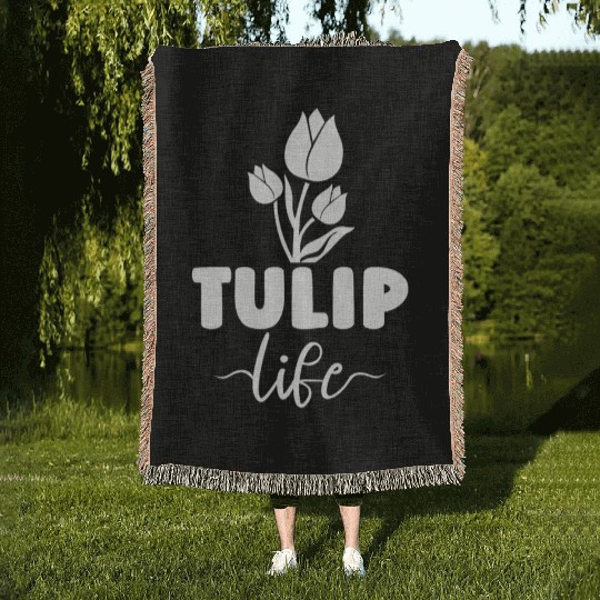 Tulip Gardening Tulips Woven Blankets