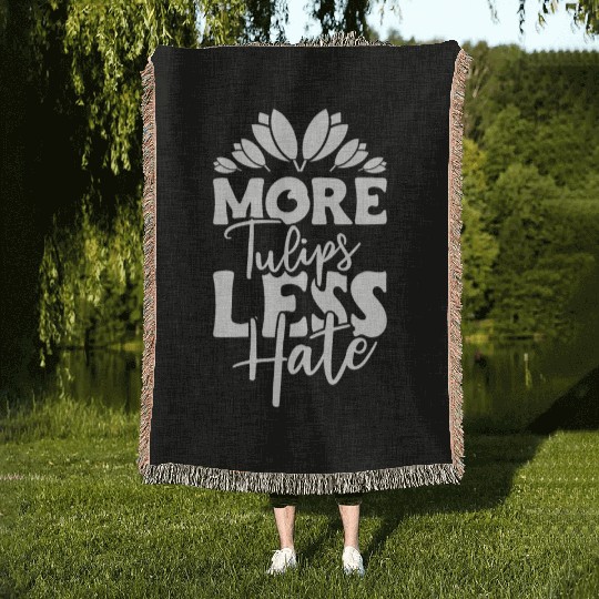 Tulip Gardening Tulips Woven Blankets