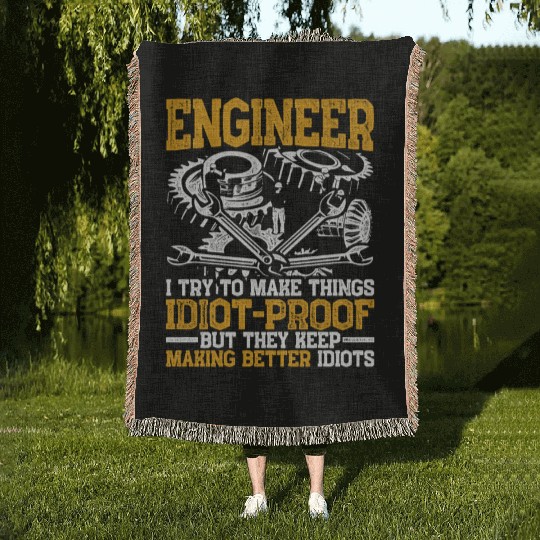 Engineer engineering sciences Woven Blankets
