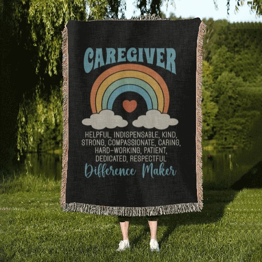 Caregiving Caregiver Helpful Independent Caregiver Woven Blankets