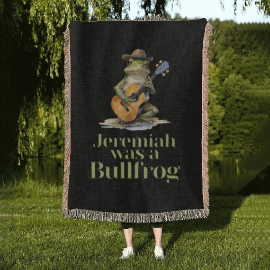 Jeremiah Was a Bullfrog - Classic Rock Woven Blankets