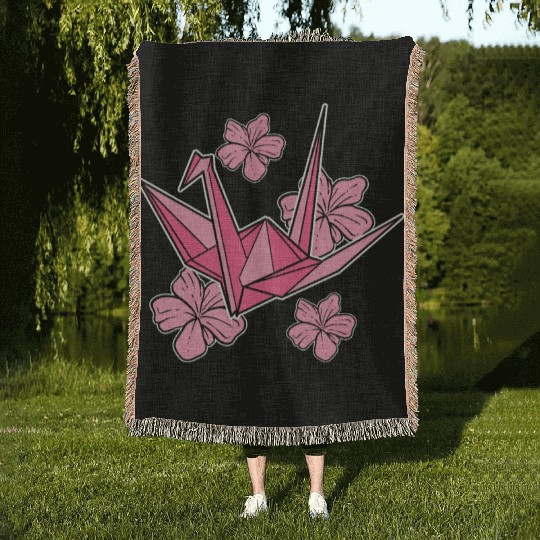 Sakura Origami Artisan Woven Blankets