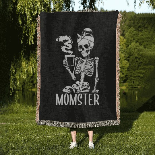 For Mom Monster Lazy Creepy Halloween Woven Blankets