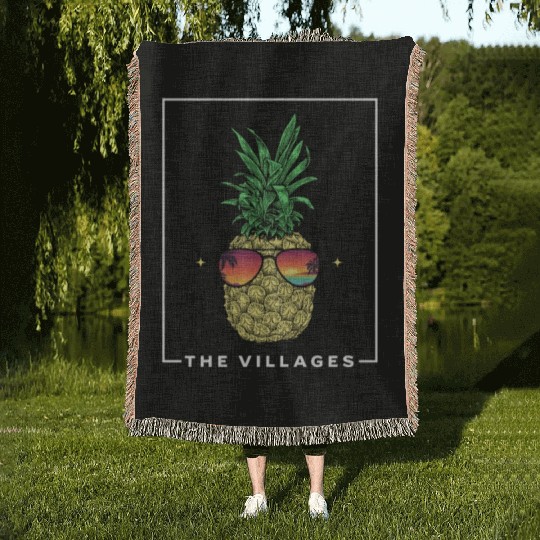 Cool Pineapple Tropical Fruit The Villages Woven Blankets