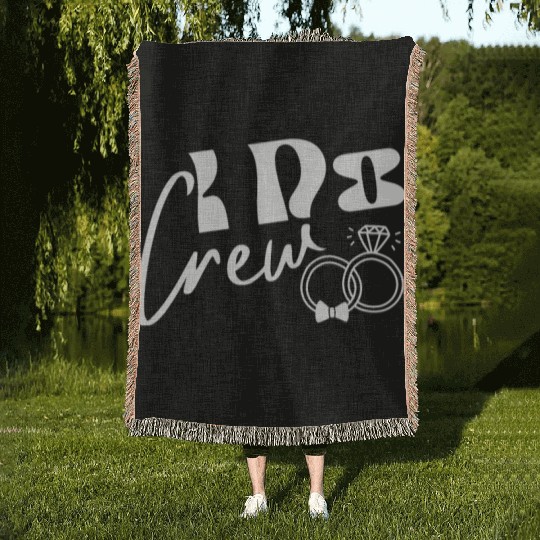 I Do Crew Bride Groom Party for Games Wedding Woven Blankets