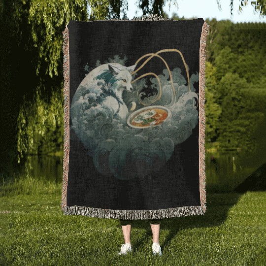 Nine Tailed Fox Ramen - Kitsune Woven Blankets