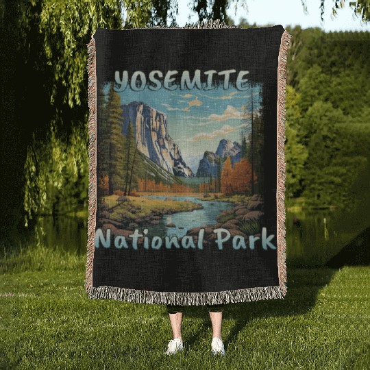 USA Yosemite National Park Sierra Nevada Colorful Woven Blankets