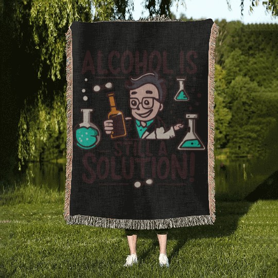 Alcohol ia solution Woven Blankets