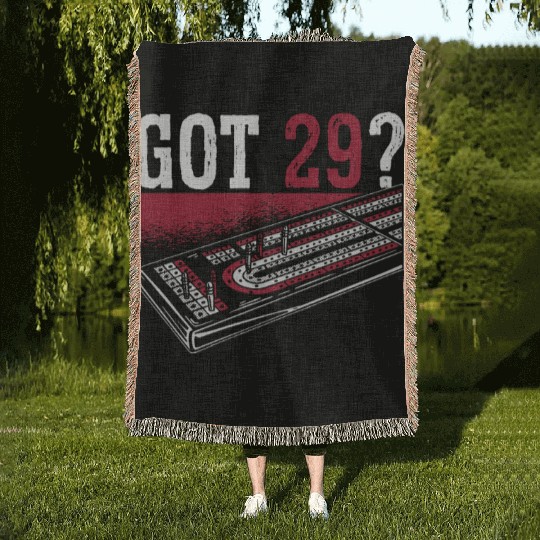 Cribbage Got 29 Crib Loves Board Game Tournament Woven Blankets