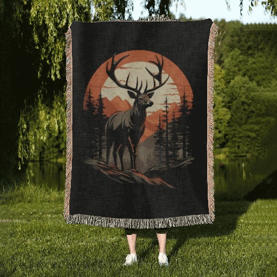 Camouflage Your Passion with a Deer Hunting Woven Blankets