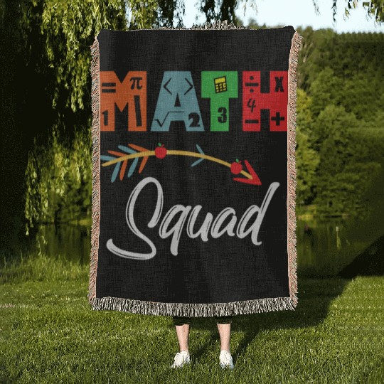 Math Squad Math Teacher Appreciation Woven Blankets
