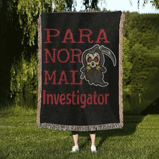Ghost Hunting Paranormal Investigator Woven Blankets