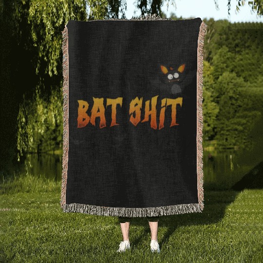 Almost Bat Shit Crazy Woven Blankets