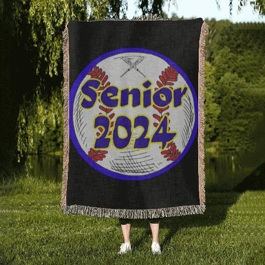 Baseball Senior Class of 2024 Woven Blankets