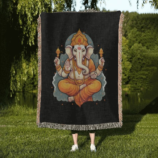 Happy Diwali Diwali Festival Indian Hindu Hinduism Woven Blankets