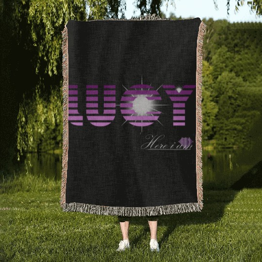 Lucy pink and violet - Latin's etymology - Light Woven Blankets
