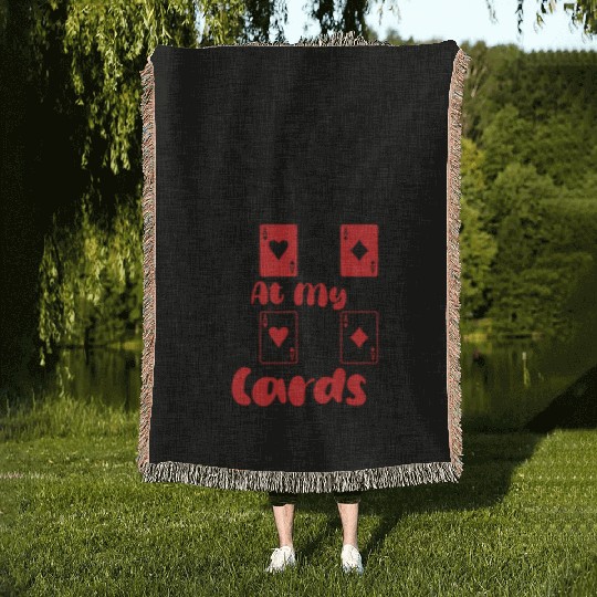 Stop Staring At My Cards Poker Lover Woven Blankets