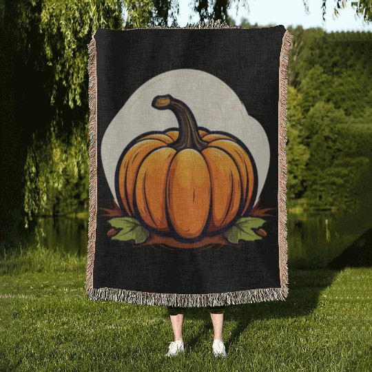 Thanksgiving Pumpkin Love Fall-Inspired Woven Blankets