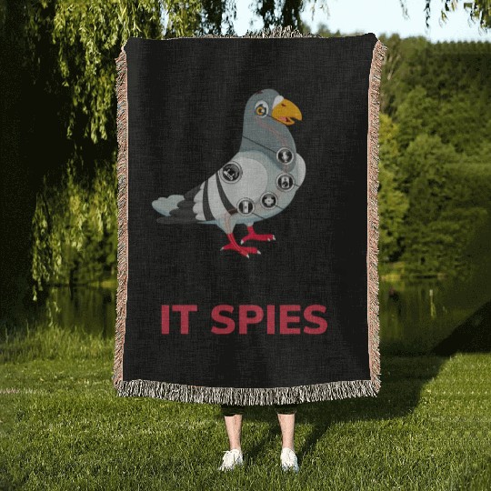 If It Flies It Spies Pigeon Anatomy Bird Aren t Woven Blankets
