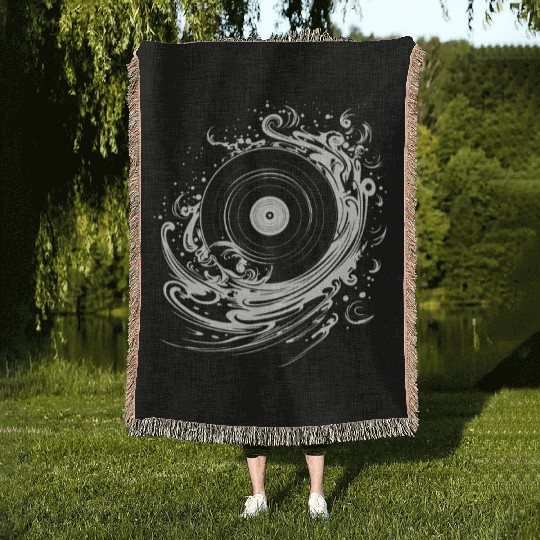 Vinyl Record Fantasy Woven Blankets