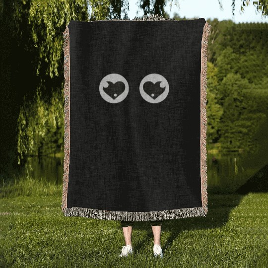 Cute Inlove Ghost Face Woven Blankets