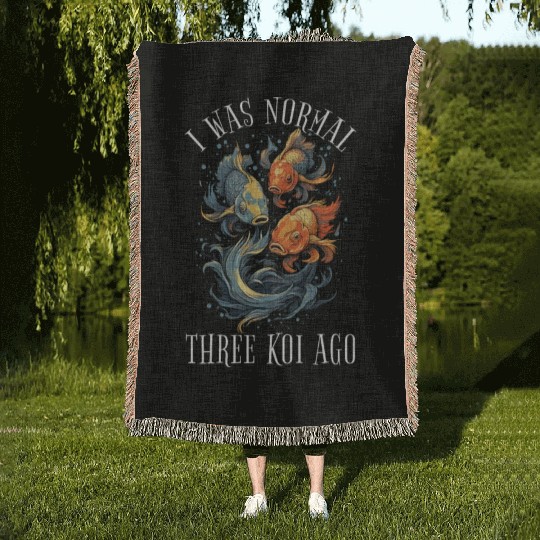Koi Fish Koi Carp Japanese Koi Garden-Pond funny Woven Blankets