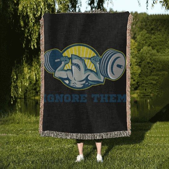 gym motivation chark design Woven Blankets