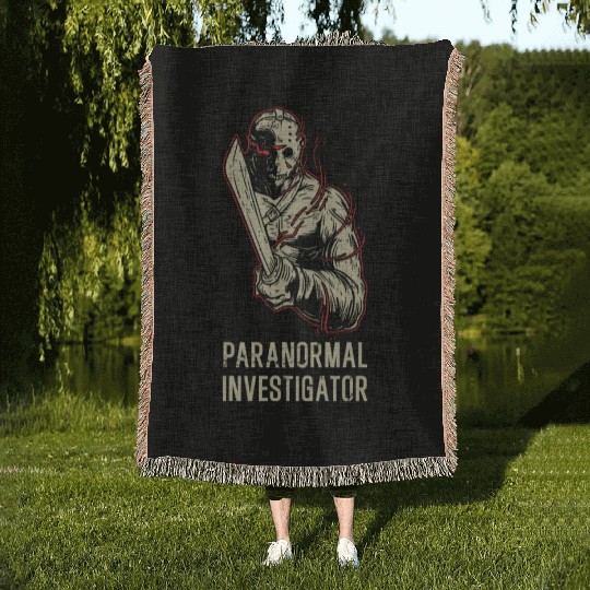 Ghost Hunting Paranormal Investigator Woven Blankets