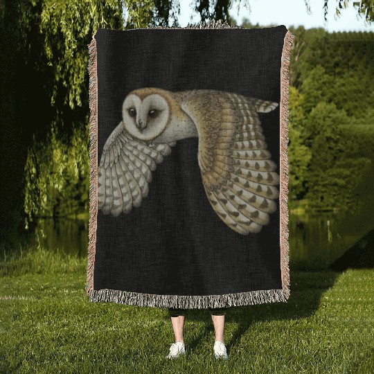 Barn Owl Woven Blankets