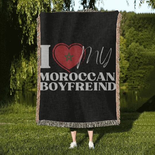 I Love My Moroccan Boyfriend Multi Nationality Woven Blankets