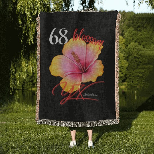 Blossom, simplicity Woven Blankets