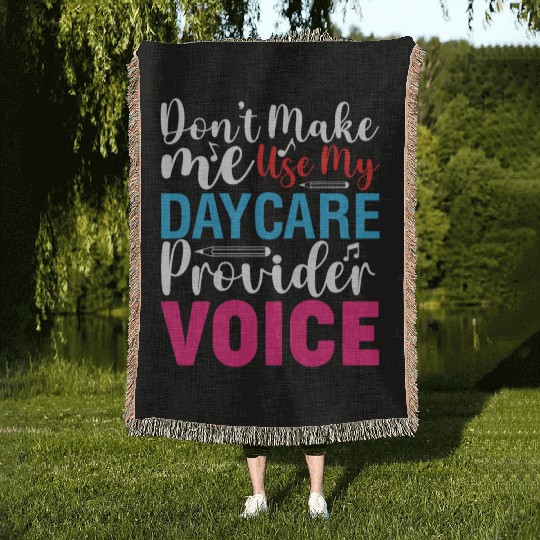 Daycare Provider Childcare Pre-k Teacher Appreciat Woven Blankets
