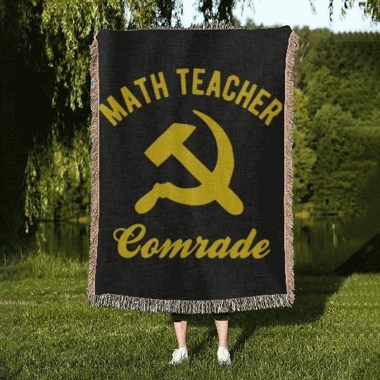 Communist Math Teacher Math Teacher Comrades Woven Blankets