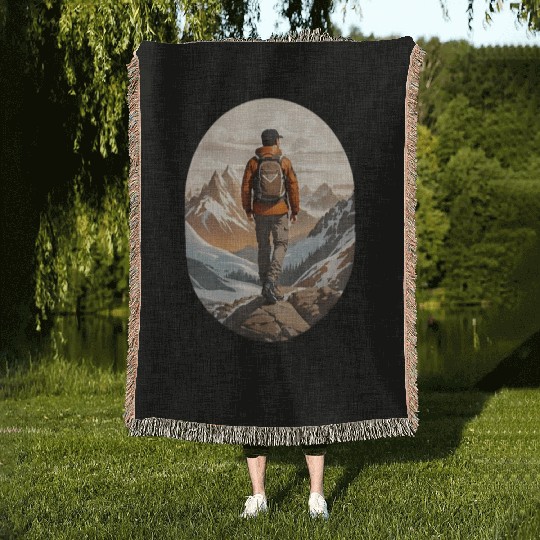 Lone Adventurer Unisex Jersey Short Sleeve Woven Blankets