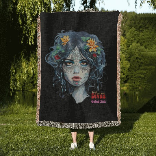 Day of the Dead Divas - Celestina Woven Blankets