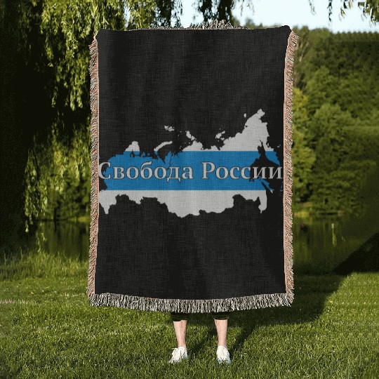 New Russian Peace Flag, Freedom Of Russia Woven Blankets