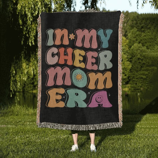 In My Cheer Mom Era Tie Dye Cheerleading Sport Mom Woven Blankets