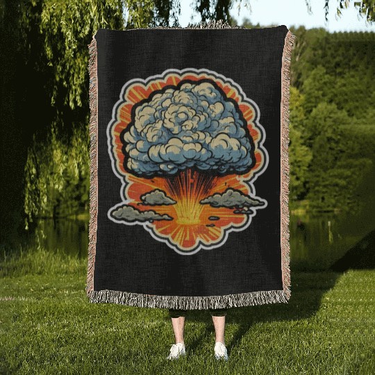 Explosion Fireworks Pyrotechnics Woven Blankets