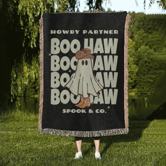 Howdy Partner Boo Haw Spook & Co. Woven Blankets