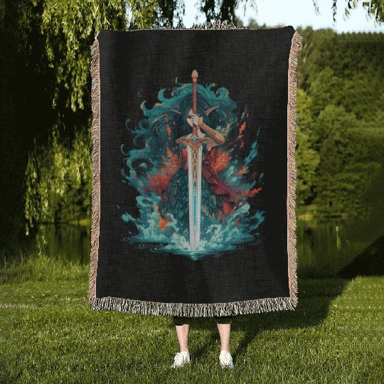 Lady of the Lake Woven Blankets