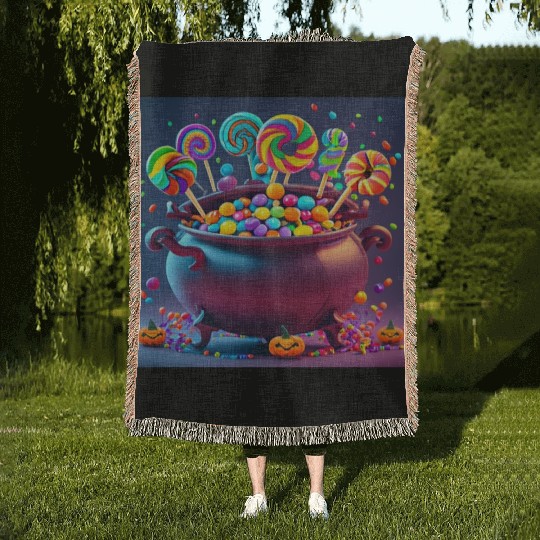 Sweets Halloween Woven Blankets