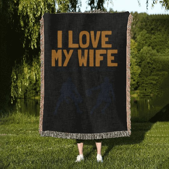 I love my Wife Basketball Professional Lover Woven Blankets