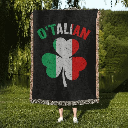 Italian Irish Relationship St Patrick's Dayethnici Woven Blankets