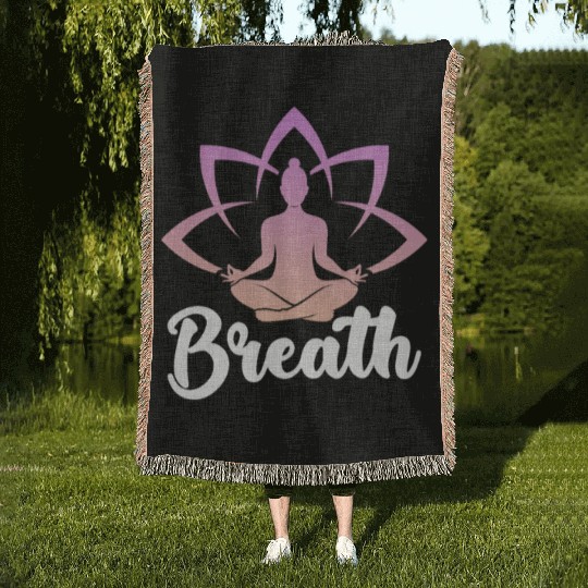 Breath Yoga Meditation Woven Blankets
