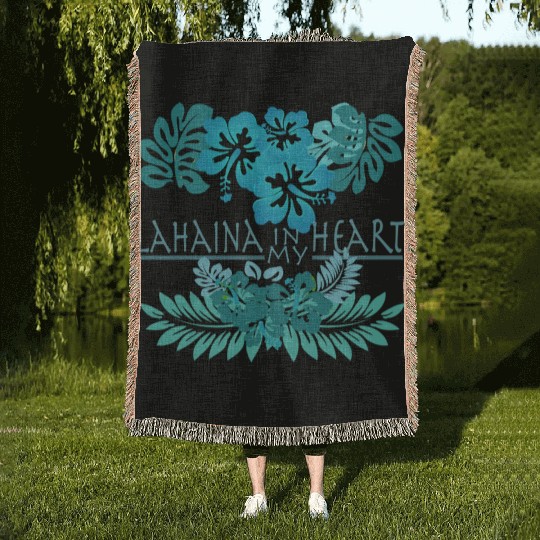 Lahaina in my Heart Woven Blankets
