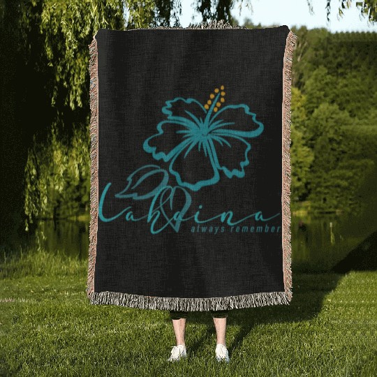 Blue Hibiscus: Lahaina - Always Remember Woven Blankets