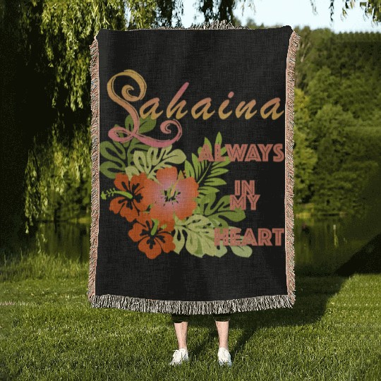 Lahaina: Always in my Heart 1 Woven Blankets