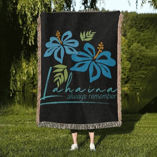 Hawaiian Hibiscus: Lahaina - Always Remember Woven Blankets