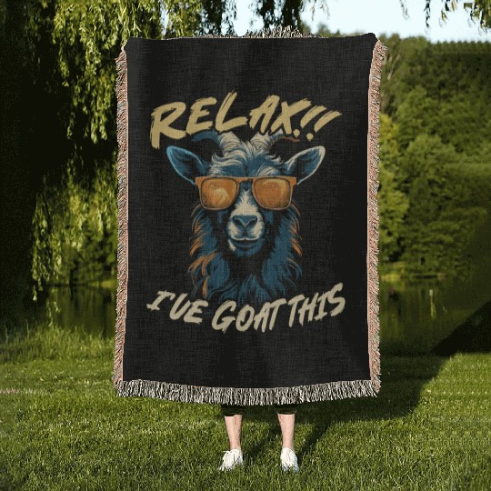 Goat Lover Kid Ranch Wool Farm Animal Farming Woven Blankets