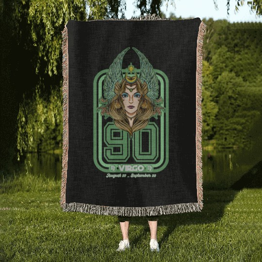 Virgo Born in 1990 Zodiac star sign horoscope Astr Woven Blankets